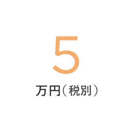 5万円（税込）〜